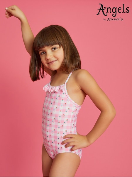 Angels By Accessorize Girls Strawberry Print Swimsuit (F25755) | 20 € - 21 €
