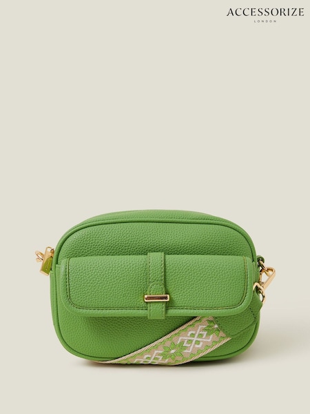 Vihreä - Accessorize Camera Webbing Strap Cross-body Bag (F25762) | €47