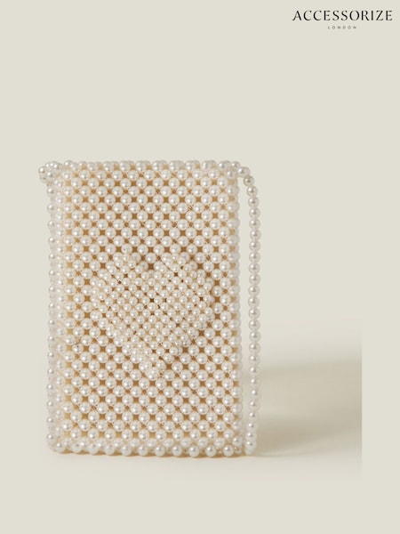 Accessorize Bridal Pearl Phone Bag (F25764) | kr530