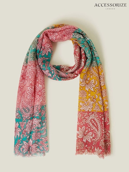Accessorize Colourblock Floral Paisley Scarf (F25775) | € 29