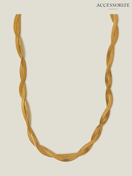 Accessorize 14ct Plated Twisted Omega Chain Necklace (F25799) | 149 LEI