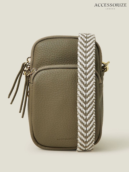 Vihreä - Accessorize Webbing Strap Phone Bag (F25840) | €35