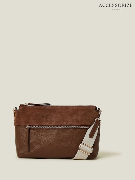 Naravni - Accessorize Leather Webbing Strap Cross-Body Bag (F25852) | € 59