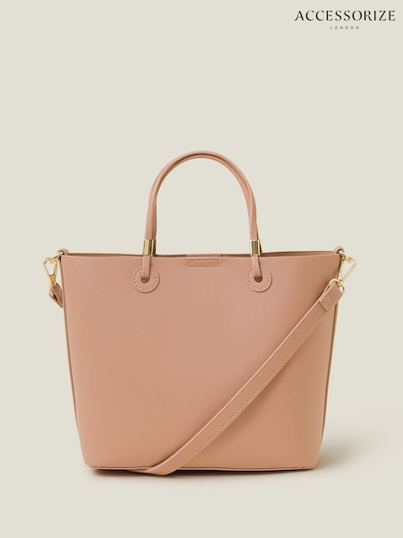 Accessorize Pink Smooth Faux Leather Handbag (F25862) | €44