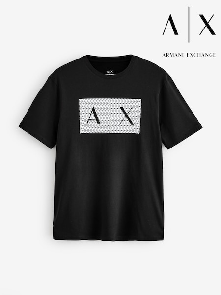 Armani Exchange Regular Fit Logo Black T-Shirt (F25870) | AED291