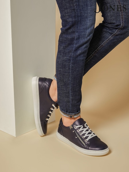 Темно-синий - Jones Bootmaker Ladies Side Zip Casual Trainers (F26000) | €105