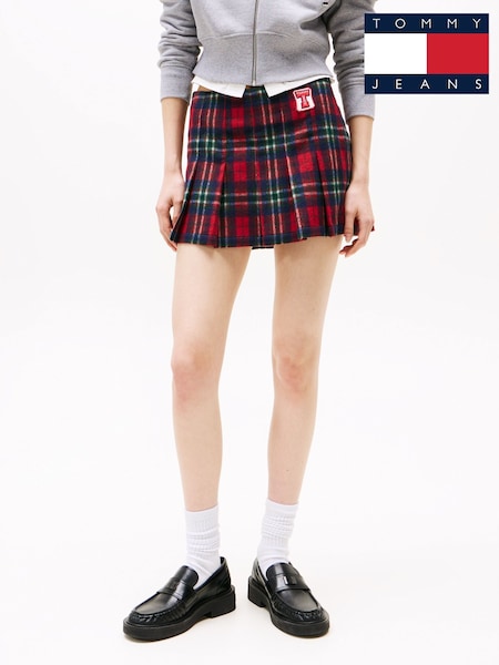 Tommy Jeans Plaid Pleated Skirt (F26025) | ‏478‏₪