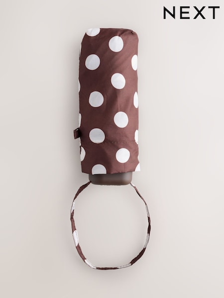 Chocolate Brown Compact Umbrella (F26033) | R$ 105