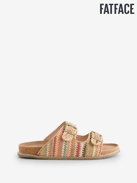 Multi Raffia Footbed Sandals (F26098) | R$ 450
