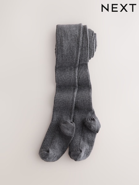Mid Grey Cotton Rich Rib Tights (F26128) | AED28 - AED38