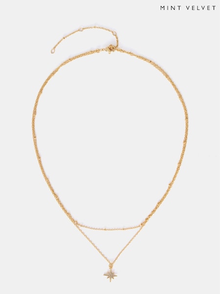 Mint Velvet Plated Layered Star Necklace (F26154) | €65