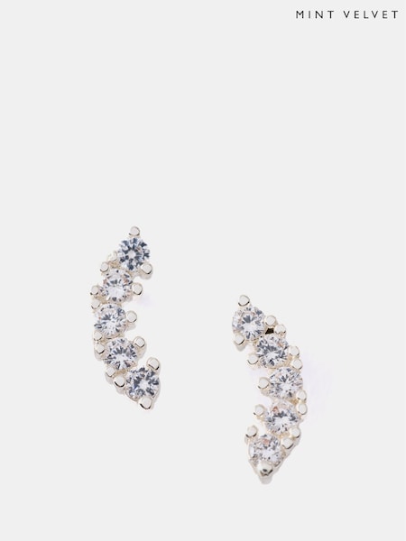 Mint Velvet Plated Climber Earrings (F26156) | €55