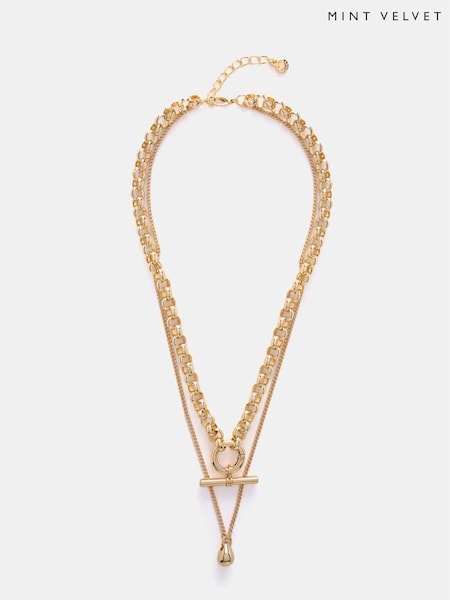 Mint Velvet Gold Tone Layered Necklace (F26165) | €42