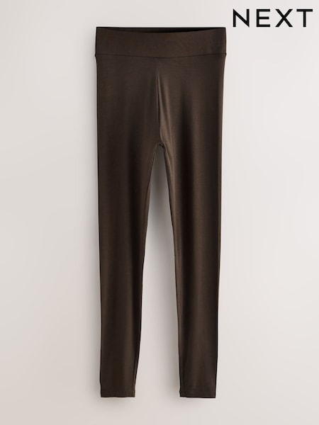 Brown High Waist Cotton Leggings (F26215) | €13