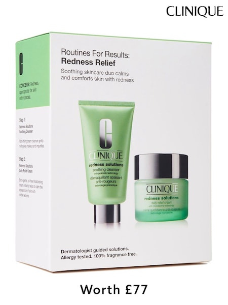 Clinique Routines For Results: Redness Relief Skincare Set (Worth £77) (F26277) | €66