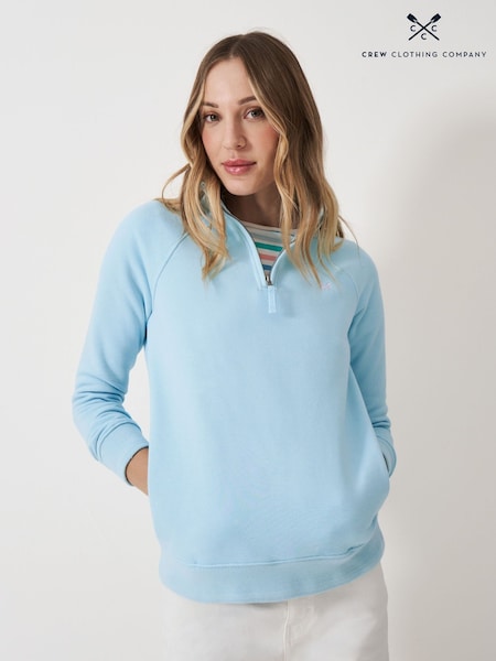 תכול - סווטשירט עם חצי רוכסן של Clothing Company (F26426) | ‏297‏₪