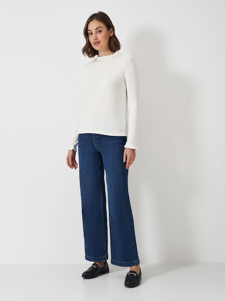 Crew Clothing Company White Frill Collar Layering Top (F26443) | €44