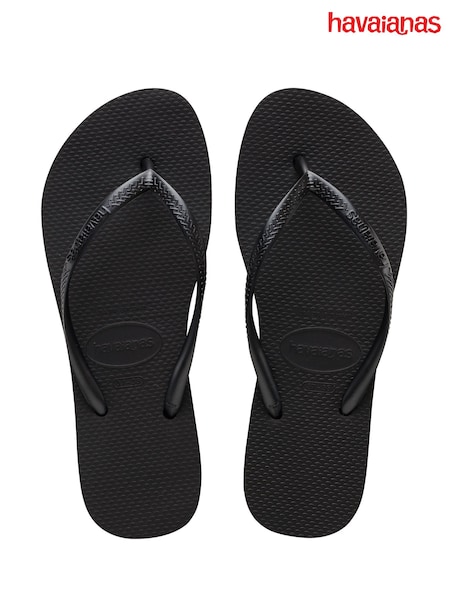 Havaianas Slim Flatform Black Sandals (F26489) | €42