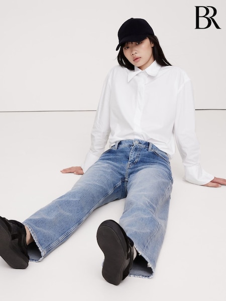Banana Republic White The Everyday Linen Shirt (F26519) | €123