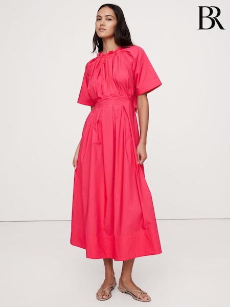 Banana Republic Pink Poplin Tie-Back Maxi Dress (F26539) | €121