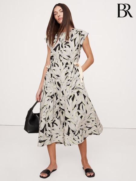 Banana Republic White Poplin Tie-Waist Maxi Dress (F26549) | €125