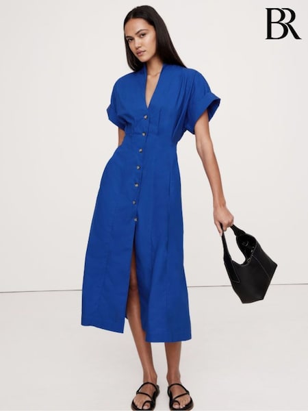 Banana Republic Blue Poplin Shirt Dress (F26566) | €125