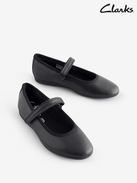 Schwarzes Leder - Clarks Dance Wish Mary-Jane Shoes (F26585) | 47 € - 50 €