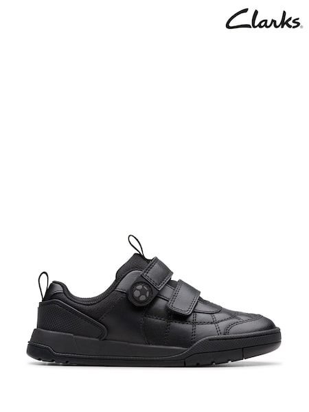 Clarks Black Standard Fit (F) Younger Boys Laser Cross Trainers (F26615) | €59 - €60