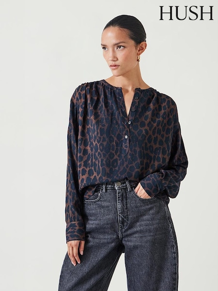 Hush Animal Print Fernanda Blouse (F26711) | ₪377