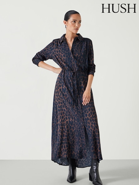 Hush Print Rosey Midi Shirt Dress (F26712) | ‏603‏₪