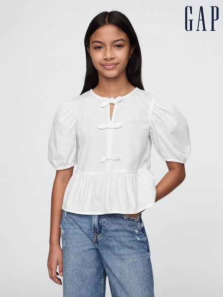Gap Puff-Sleeve Peplum Bow Top (4-13yrs) (F26734) | 149 LEI