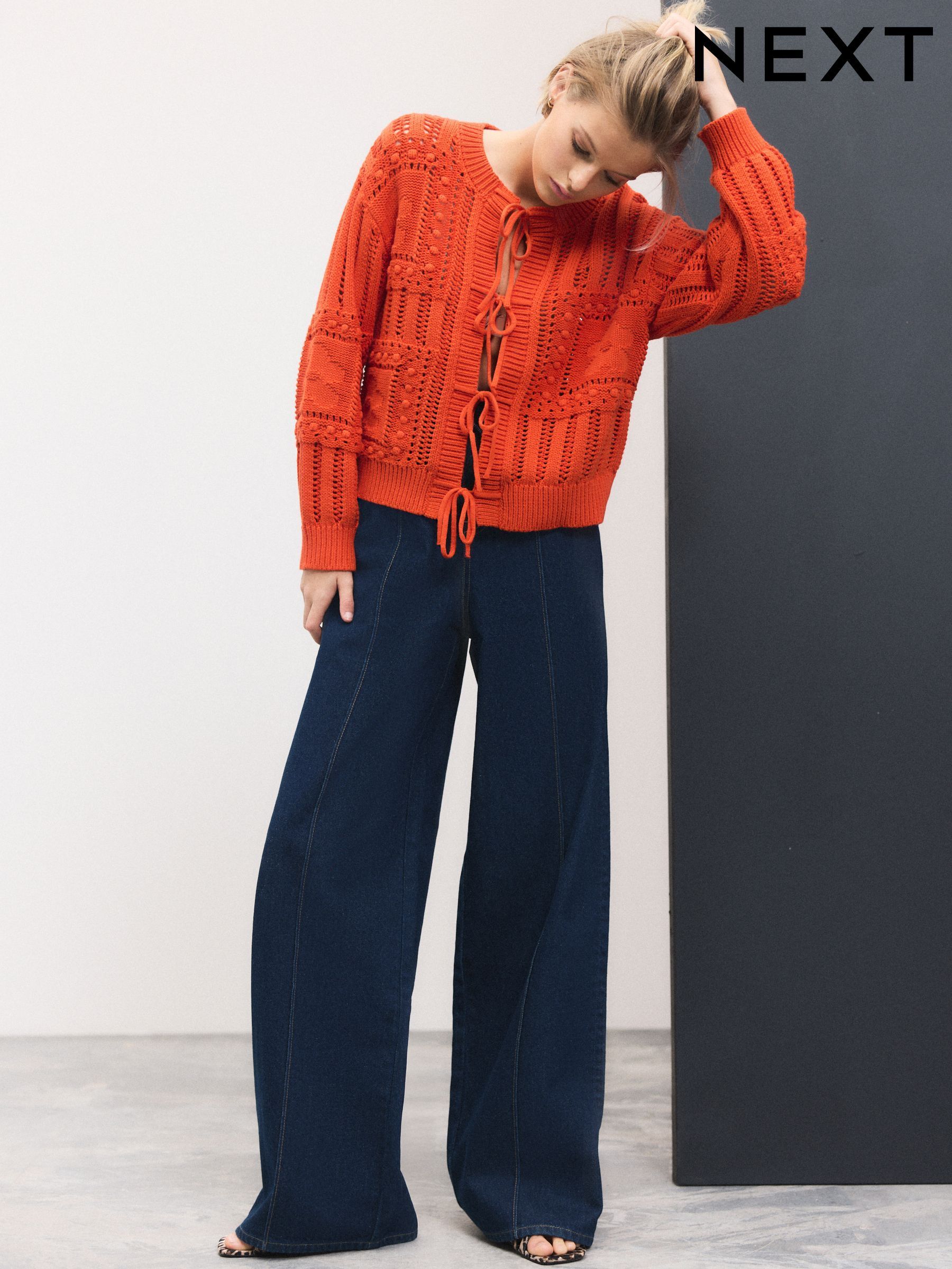 Jean Extra Large Femme NEXT - Coton Délavé Bleu Clair, Coupe Large, 5 Poches - Tendance Confortable - 7