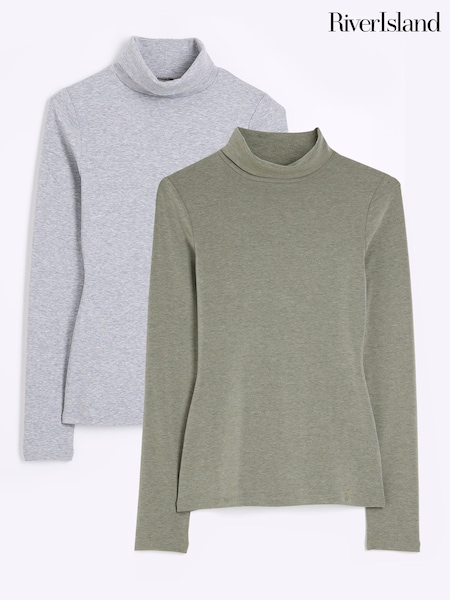 River Island 2 Pack Long Sleeve Roll Neck T-Shirts (F26764) | 42 €