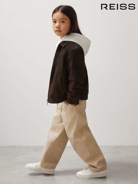 Reiss Rally Unisex Fit McLaren F1 Team Suede Bomber Jacket (F26775) | 242 €