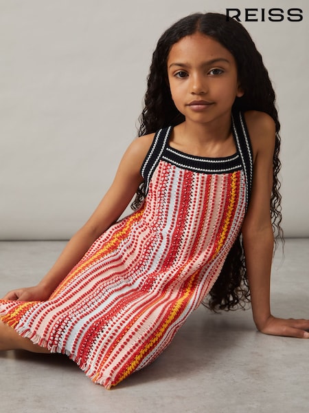 Reiss Amira Cotton Striped Knit Dress (F26782) | 95 €