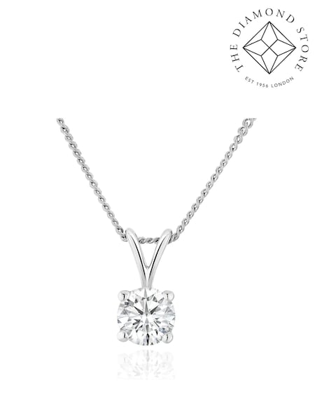 The Diamond Store 9K White Gold 0.33ct H/Si Lab Diamond Solitaire Pendant Necklace (F26825) | €376