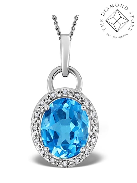 The Diamond Store 9K White Gold And Diamond Pendant Necklace (F26900) | €428