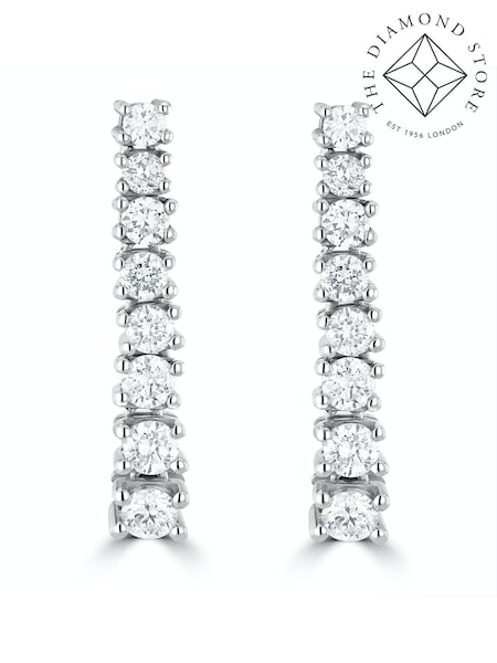 The Diamond Store 9K White Gold 1ct Lab Diamond Life Journey Drop Earrings (F26912) | €863