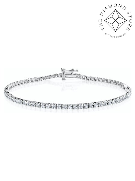 The Diamond Store 925 Silver 1.5ct Lab Diamond Tennis Bracelet (F26936) | €637