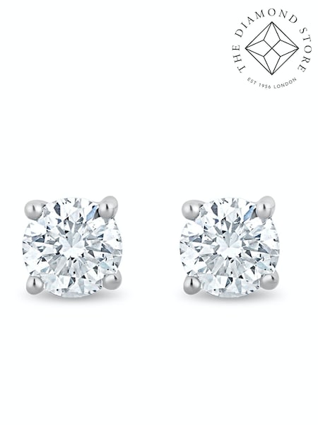 The Diamond Store White Lab Diamond Stud Earrings 0.10ct H/Si Quality 2.4mm (F26966) | €164