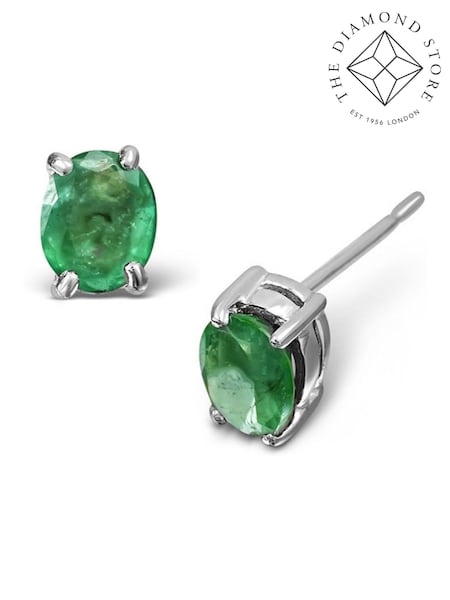 The Diamond Store Natural Studded Earrings in 9K White Gold 5 x 4mm (F26993) | €293