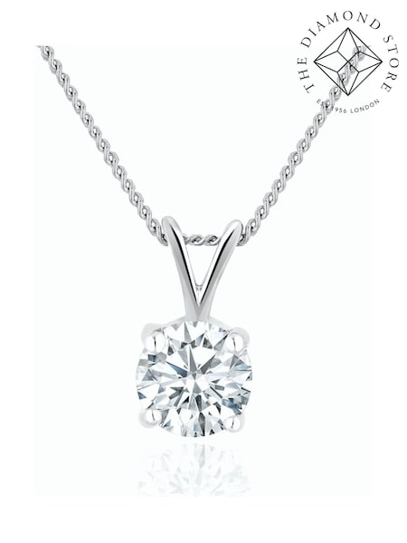 The Diamond Store 9K White Gold 0.50ct H/Si Lab Diamond Solitaire Pendant Necklace (F26998) | €510