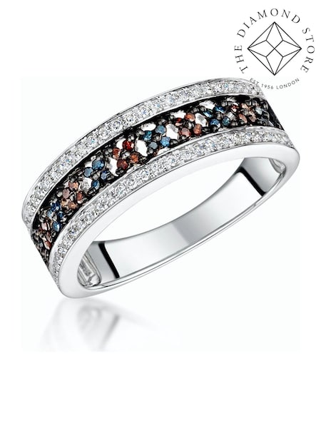 The Diamond Store Silver Stellato Collection Silver Colour 0.23ct Diamond Ring (F27065) | €824