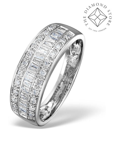The Diamond Store 9K White Gold 0.22ct Baguette Diamond Eternity Ring (F27074) | €1,020