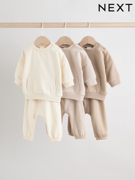 Neutrale Farbe - Baby Sweatshirt and Joggers Set 6 Piece (0mths-3yrs) (F27123) | 45 € - 48 €