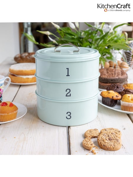 Kitchencraft Set of 3 Blue Vintage Cake Tin (F27141) | €59