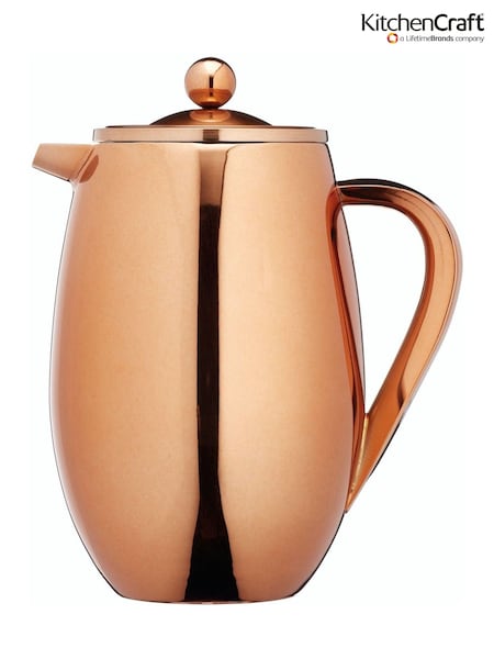 Kitchencraft Copper Insulated Stainless Steel Cafetière Coffee Press (F27157) | €79