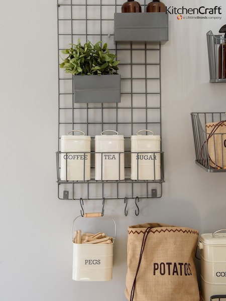 Kitchencraft Grey Wall Mountable Kitchen Shelf Organiser (F27160) | €131