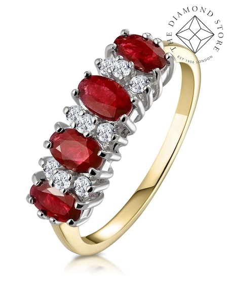 The Diamond Store 9K Gold Ruby 1.12ct And Diamond Ring (F27175) | €676