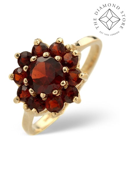 The Diamond Store 9K Yellow Gold Red Garnet Ring (F27184) | €313